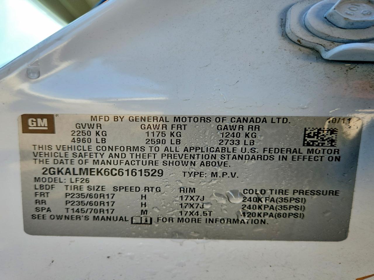 2012 GMC TERRAIN SLE photo 14
