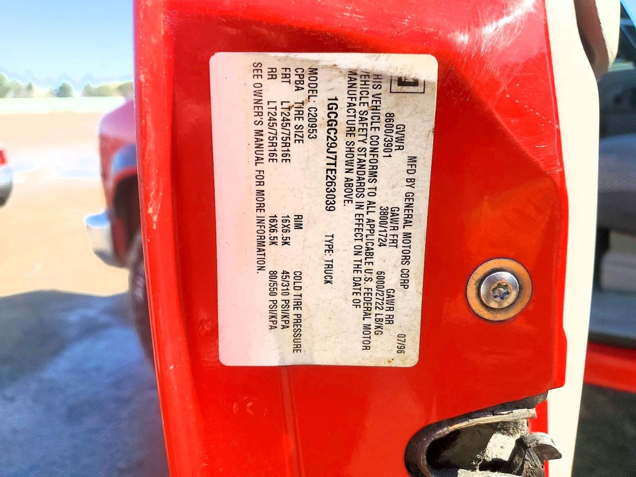 1996 CHEVROLET GMT-400 C2500 photo 34