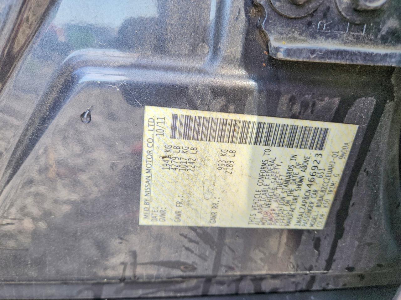 2012 NISSAN ALTIMA 2.5 photo 23