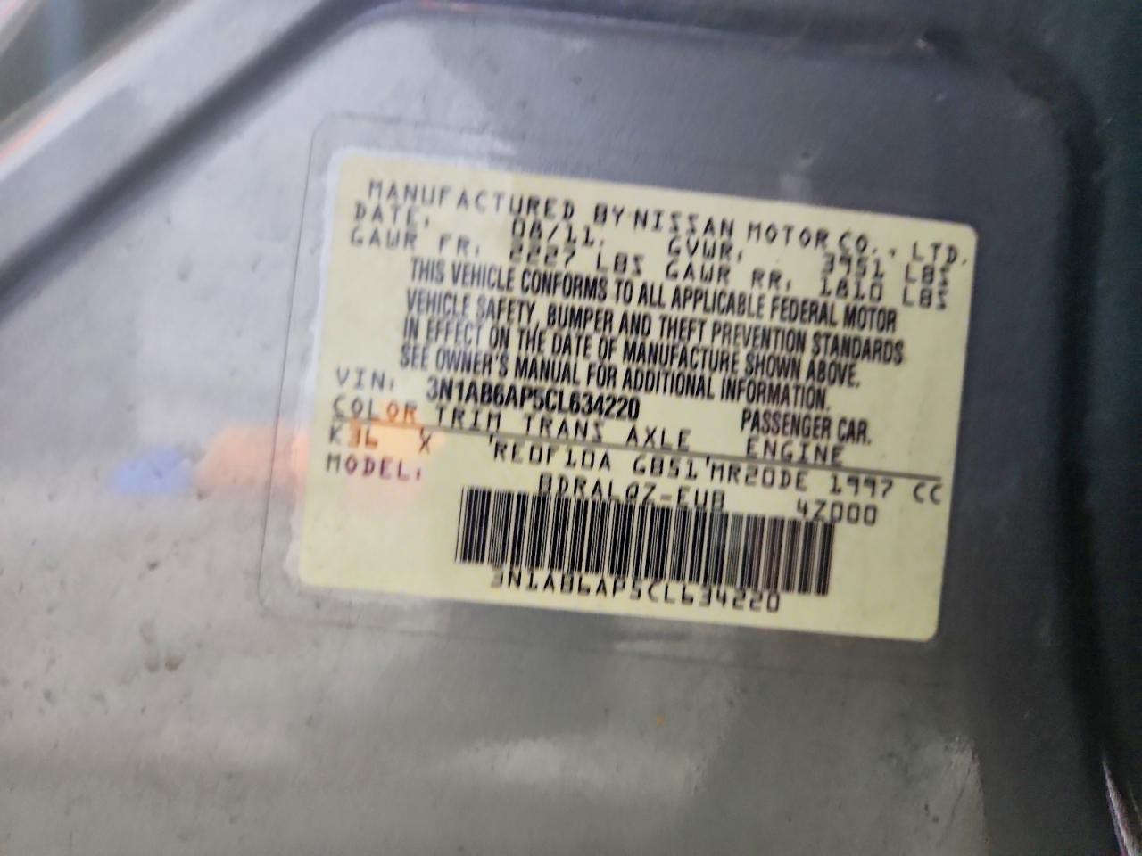 2012 NISSAN SENTRA 2.0 photo 25