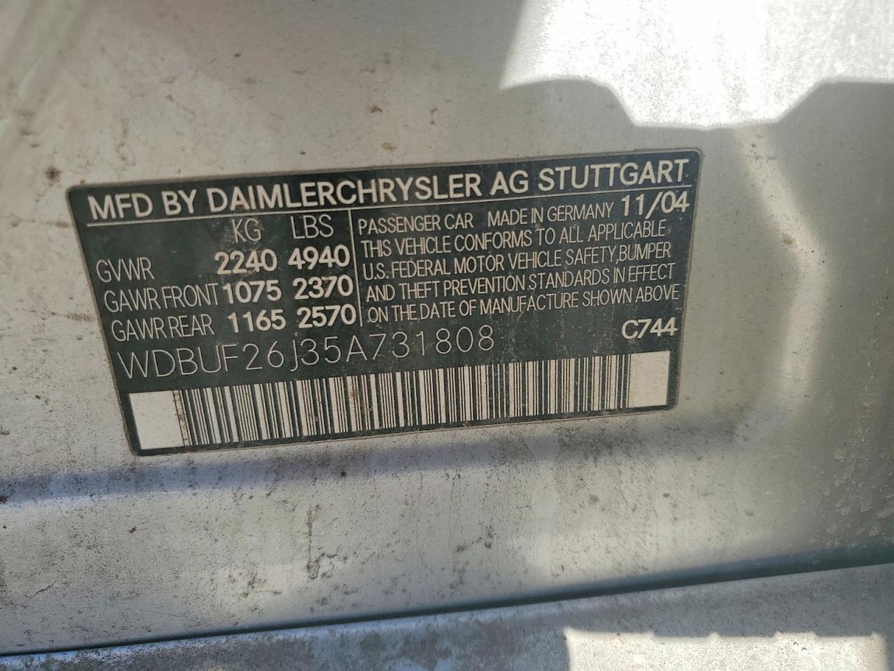 2005 MERCEDES-BENZ E 320 CDI photo 23