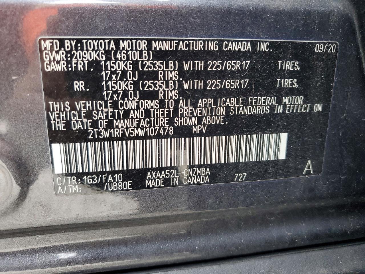 2021 TOYOTA RAV4 XLE photo 23