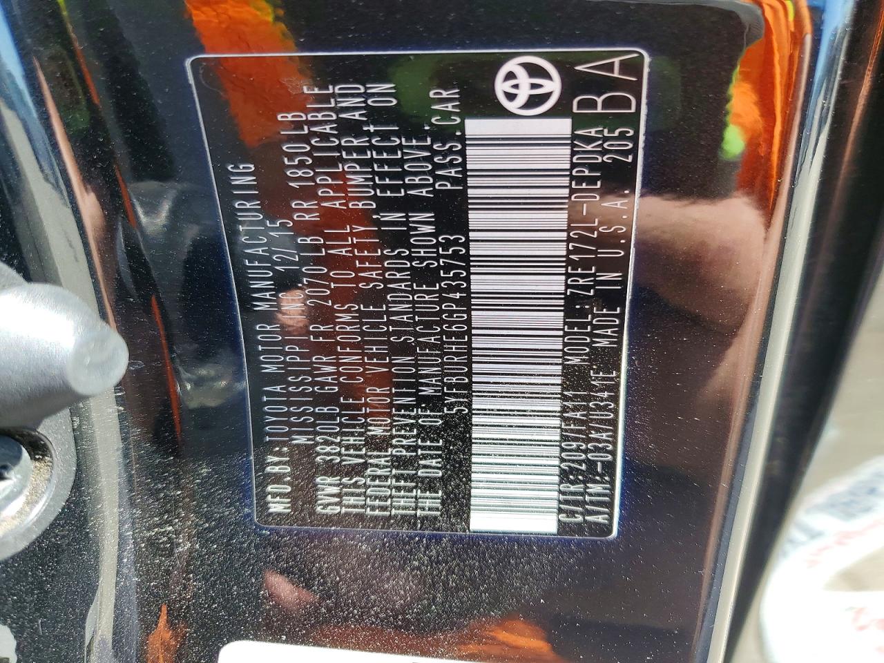 2016 TOYOTA COROLLA L photo 23