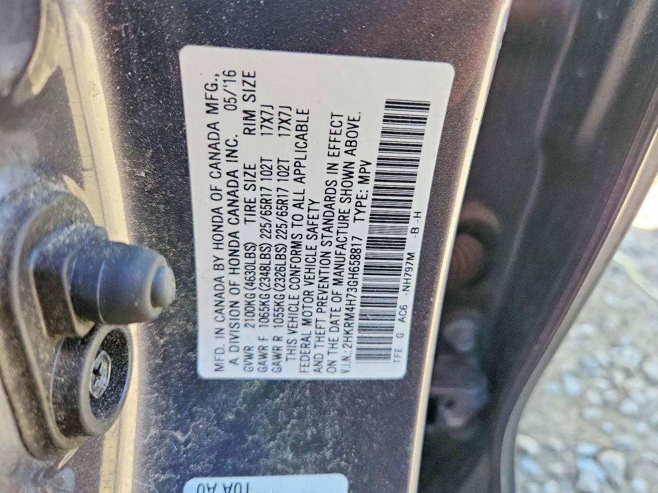 2016 HONDA CR-V EXL photo 25