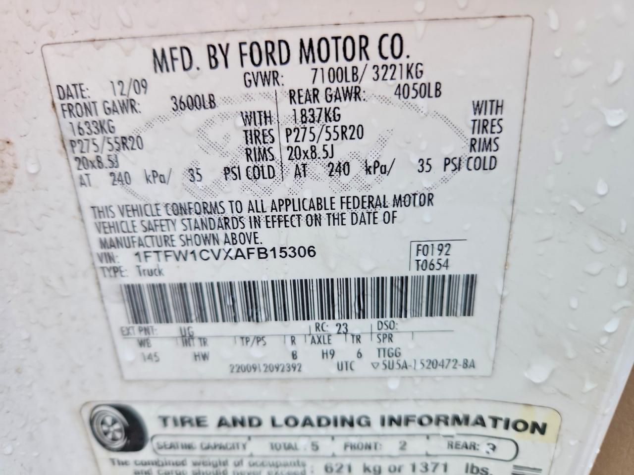 2010 FORD F150 SUPERCREW photo 23