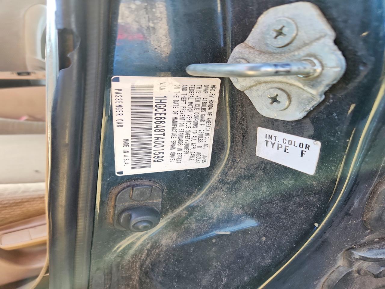 1996 HONDA ACCORD LX photo 12