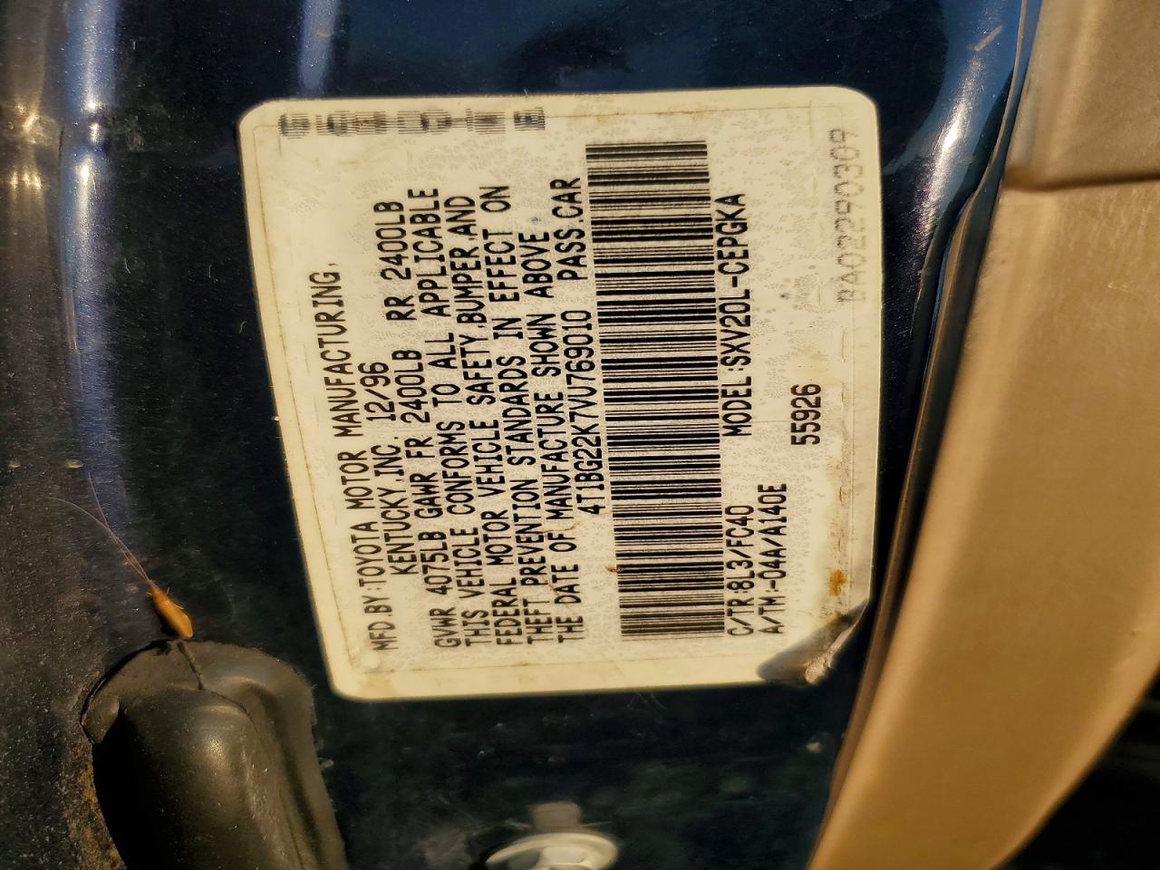 1997 TOYOTA CAMRY XLE photo 23