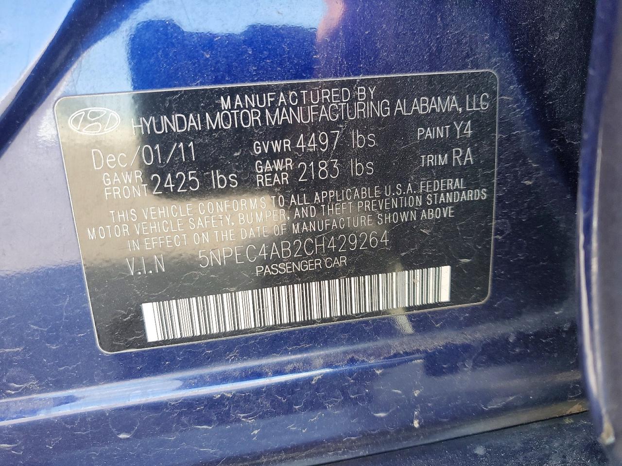 2012 HYUNDAI SONATA SE 2.0T photo 23