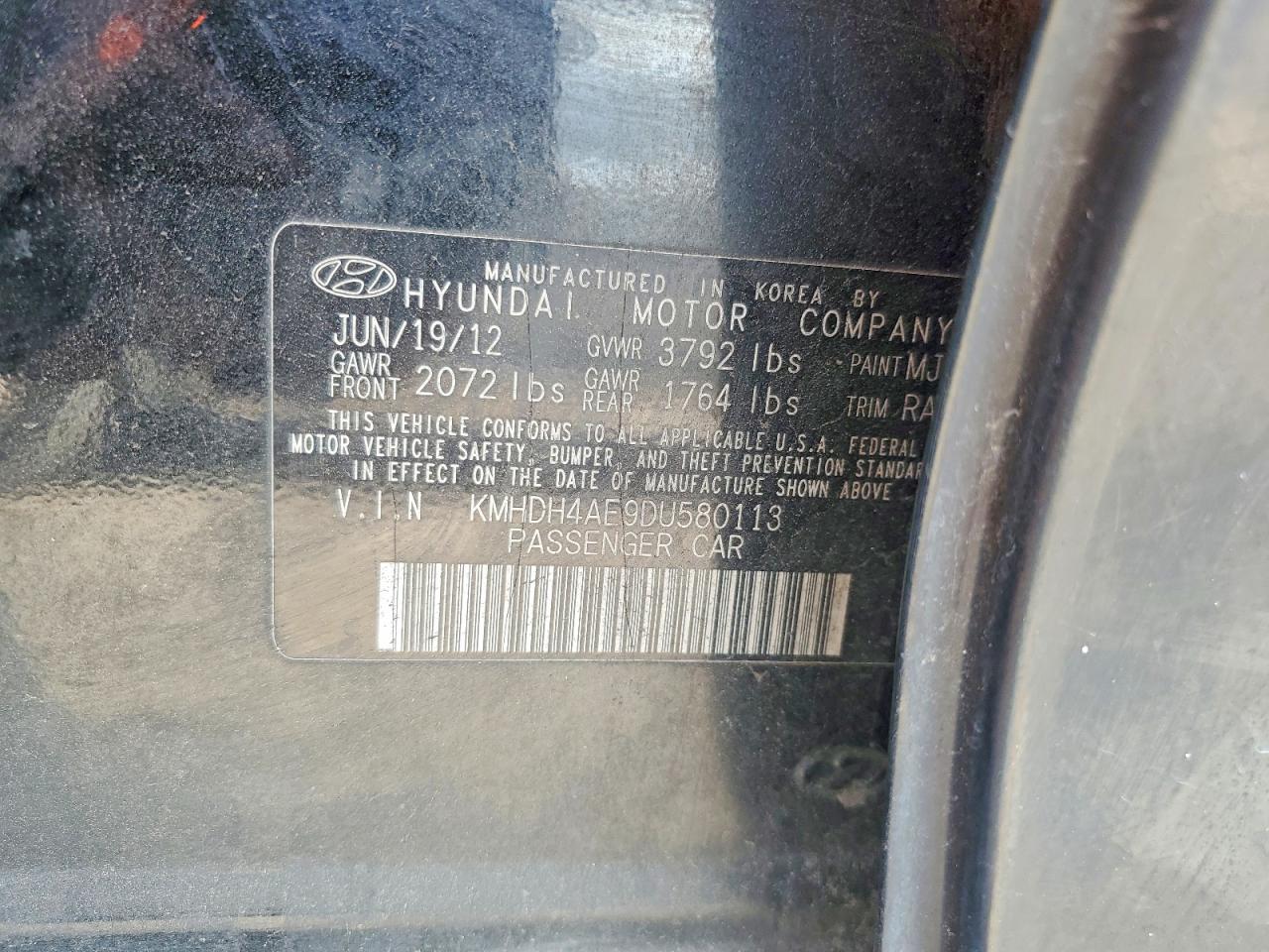 2013 HYUNDAI ELANTRA GLS photo 34