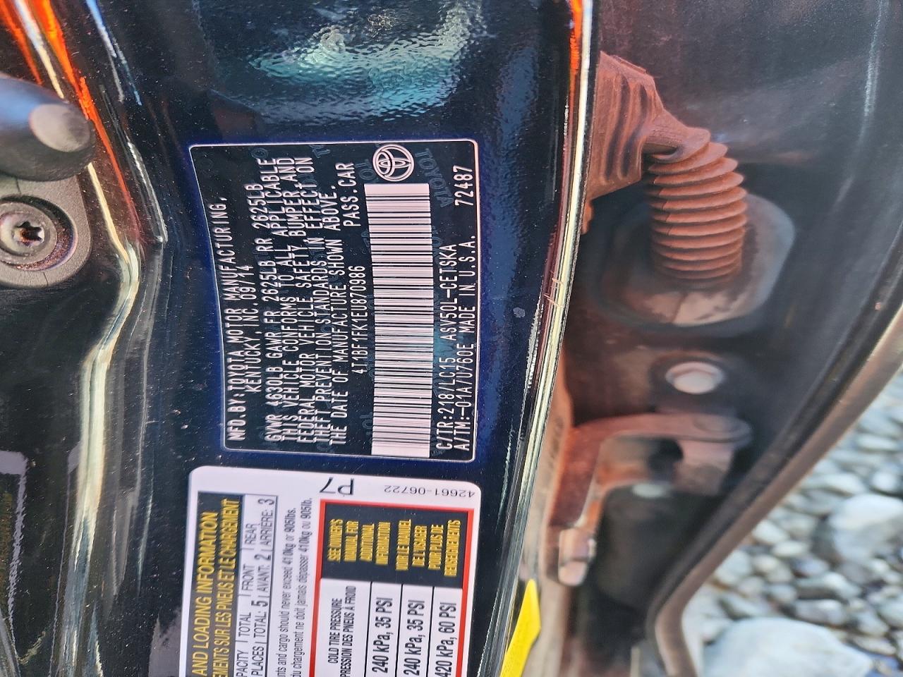 2014 TOYOTA CAMRY SE photo 34