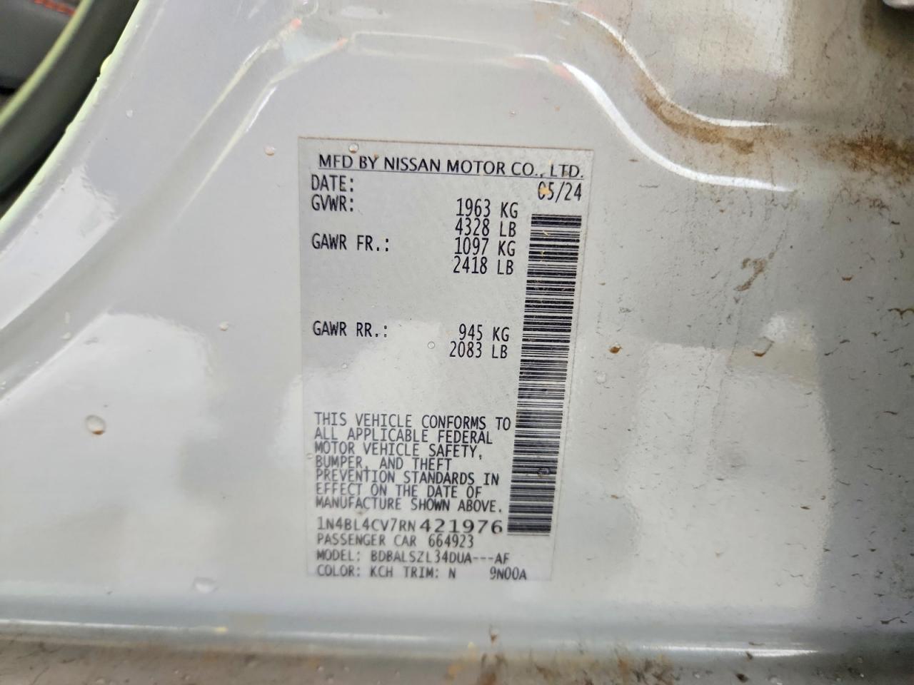 2024 NISSAN ALTIMA 2.5 SR photo 34