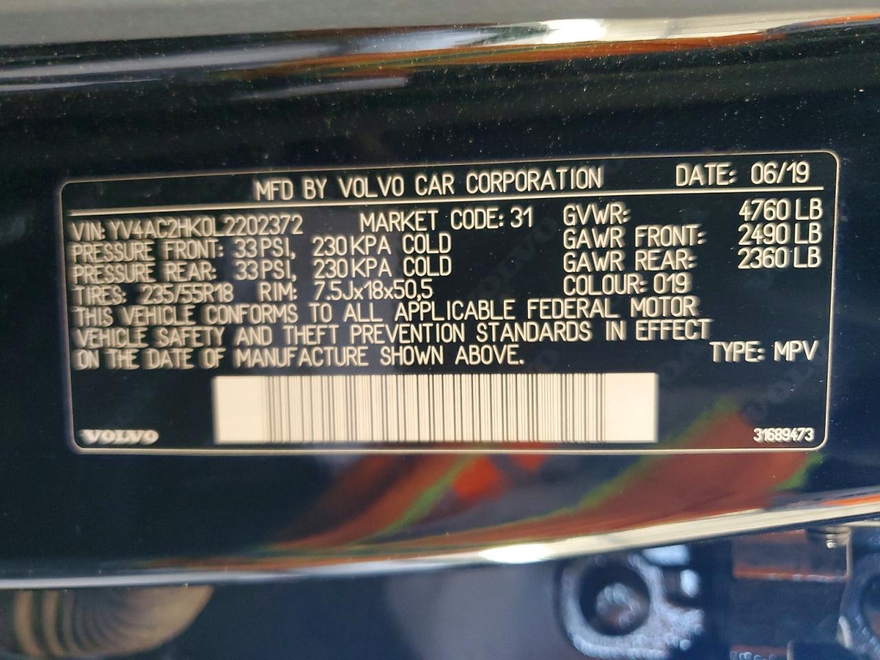 2020 VOLVO XC40 T4 MOMENTUM photo 25