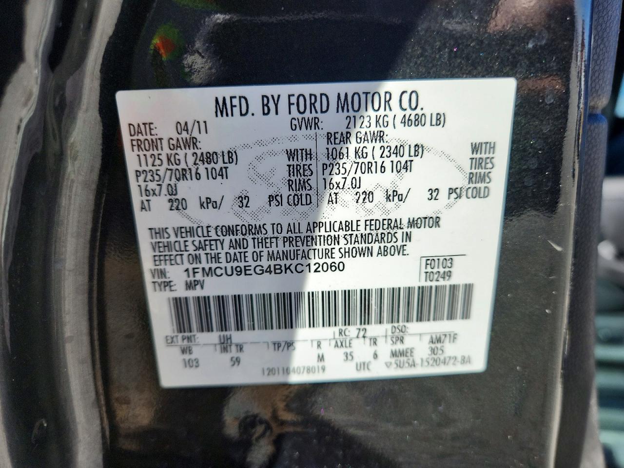 2011 FORD ESCAPE LIMITED photo 13
