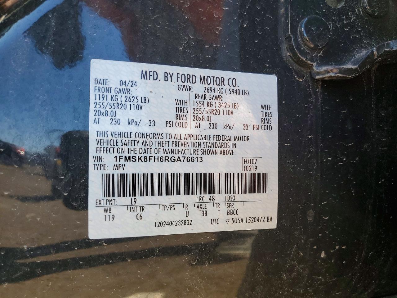 2024 FORD EXPLORER LIMITED photo 25