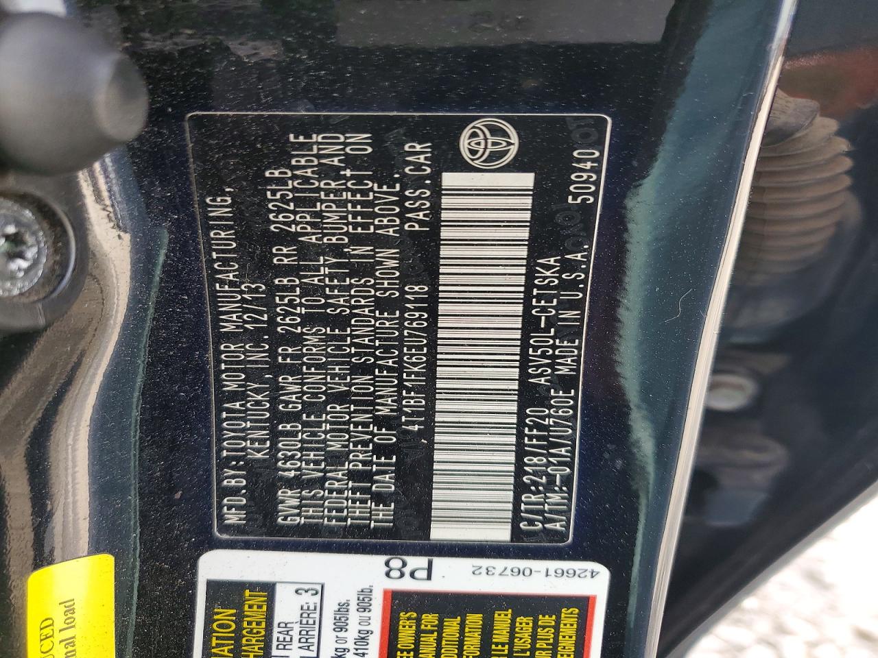 2014 TOYOTA CAMRY SE SPORT photo 23