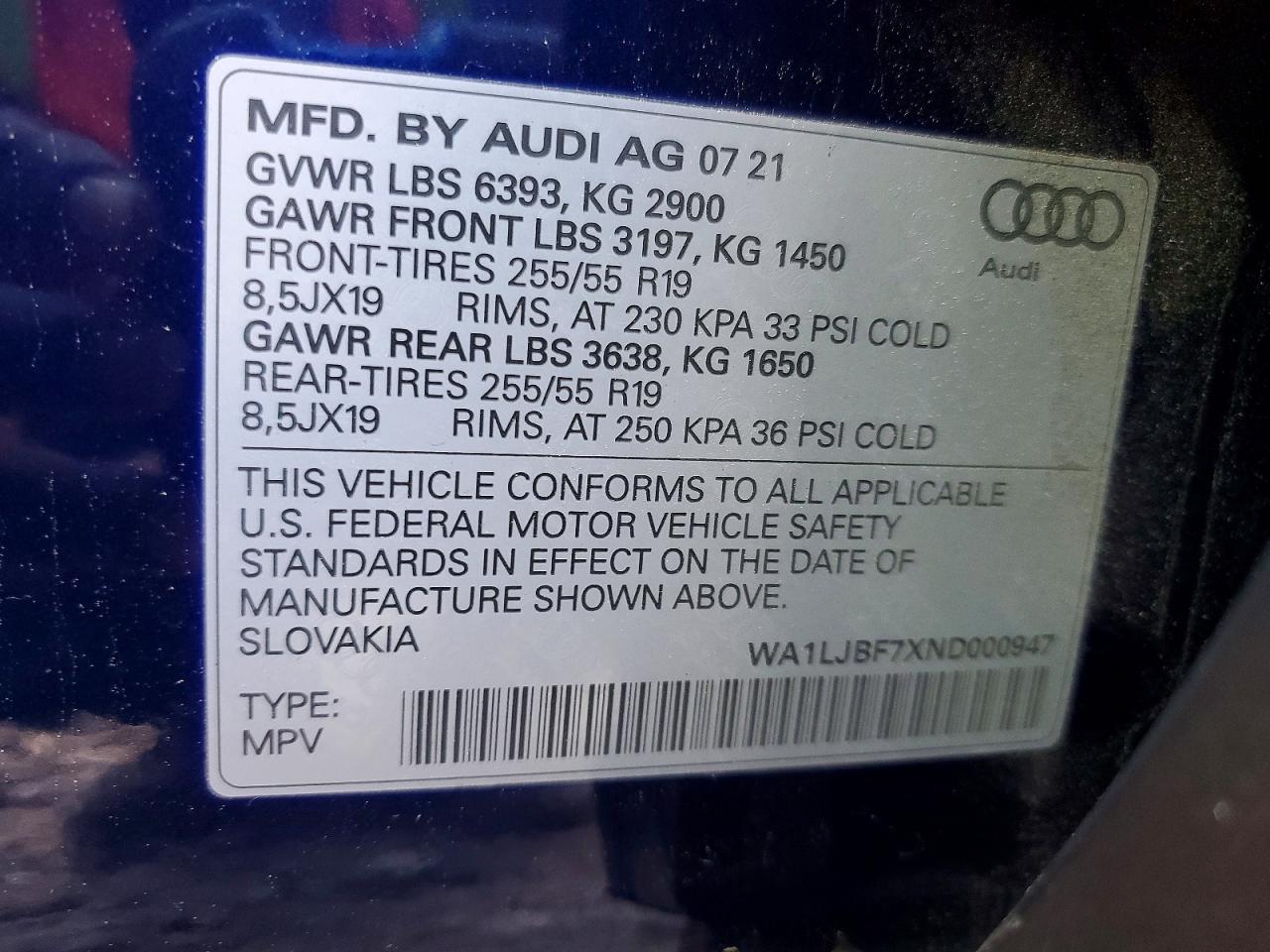 2022 AUDI Q7 PREMIUM PLUS photo 13