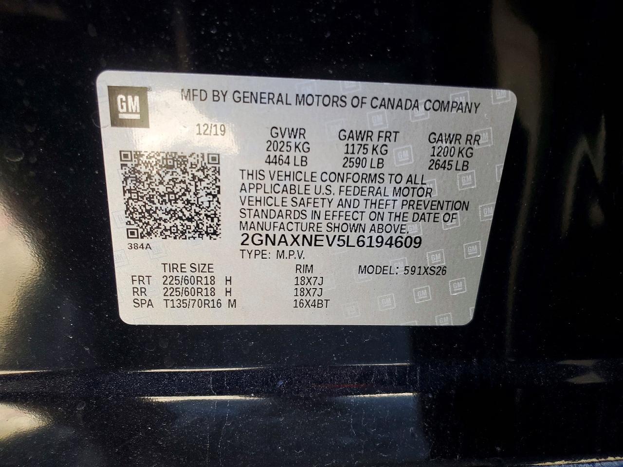 2020 CHEVROLET EQUINOX PREMIER photo 34