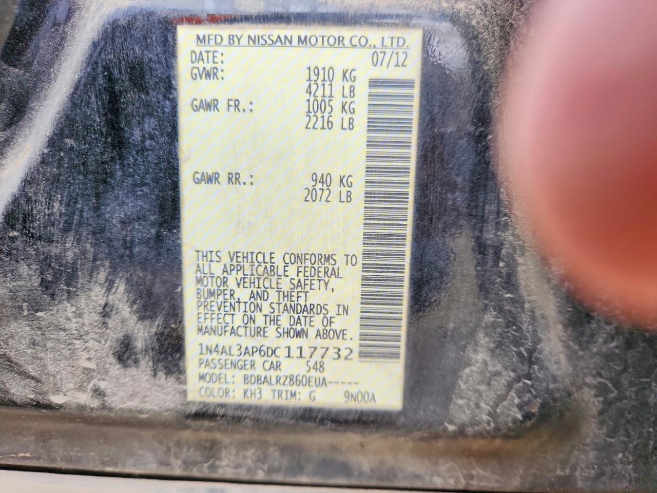 2013 NISSAN ALTIMA 2.5 photo 12