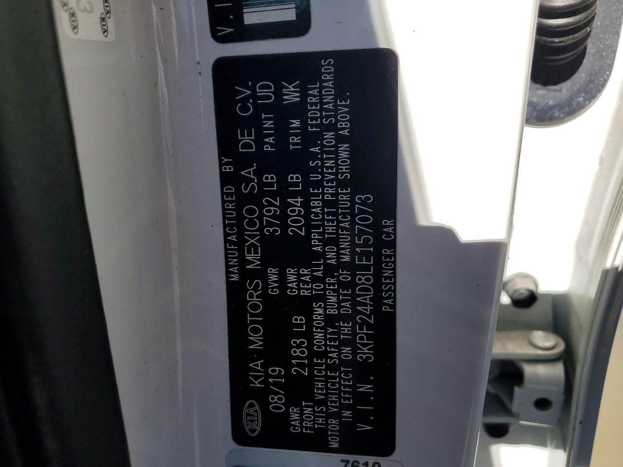 2020 KIA FORTE LXS photo 12