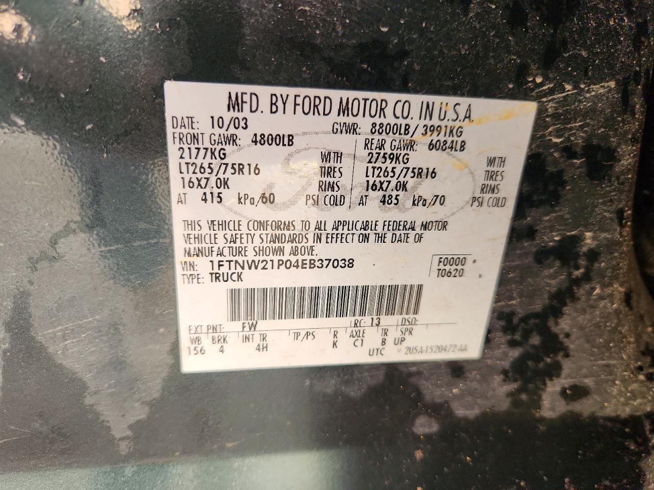 2004 FORD F250 SUPER DUTY photo 34