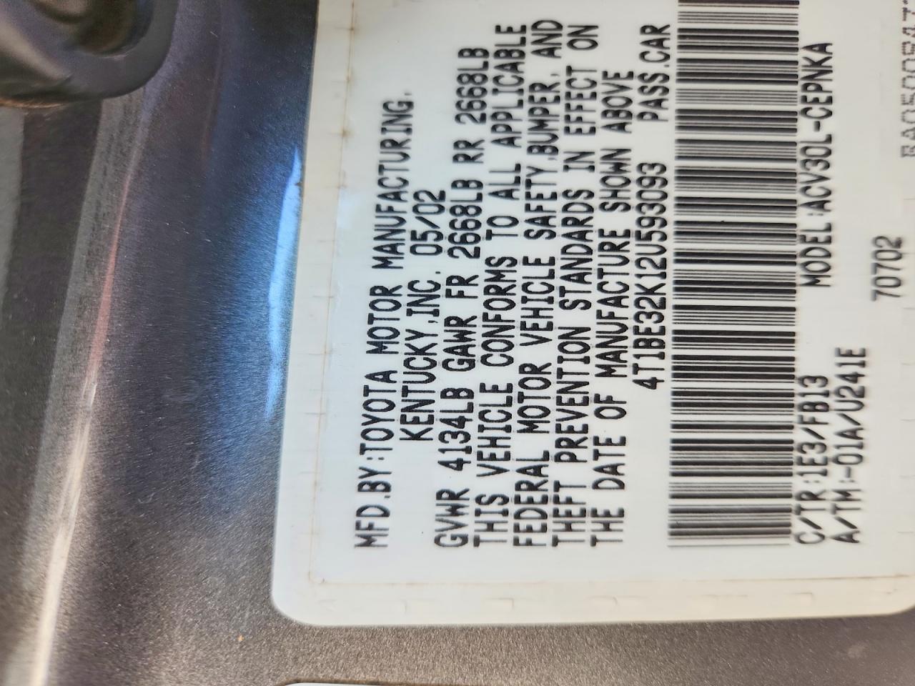 2002 TOYOTA CAMRY LE photo 23
