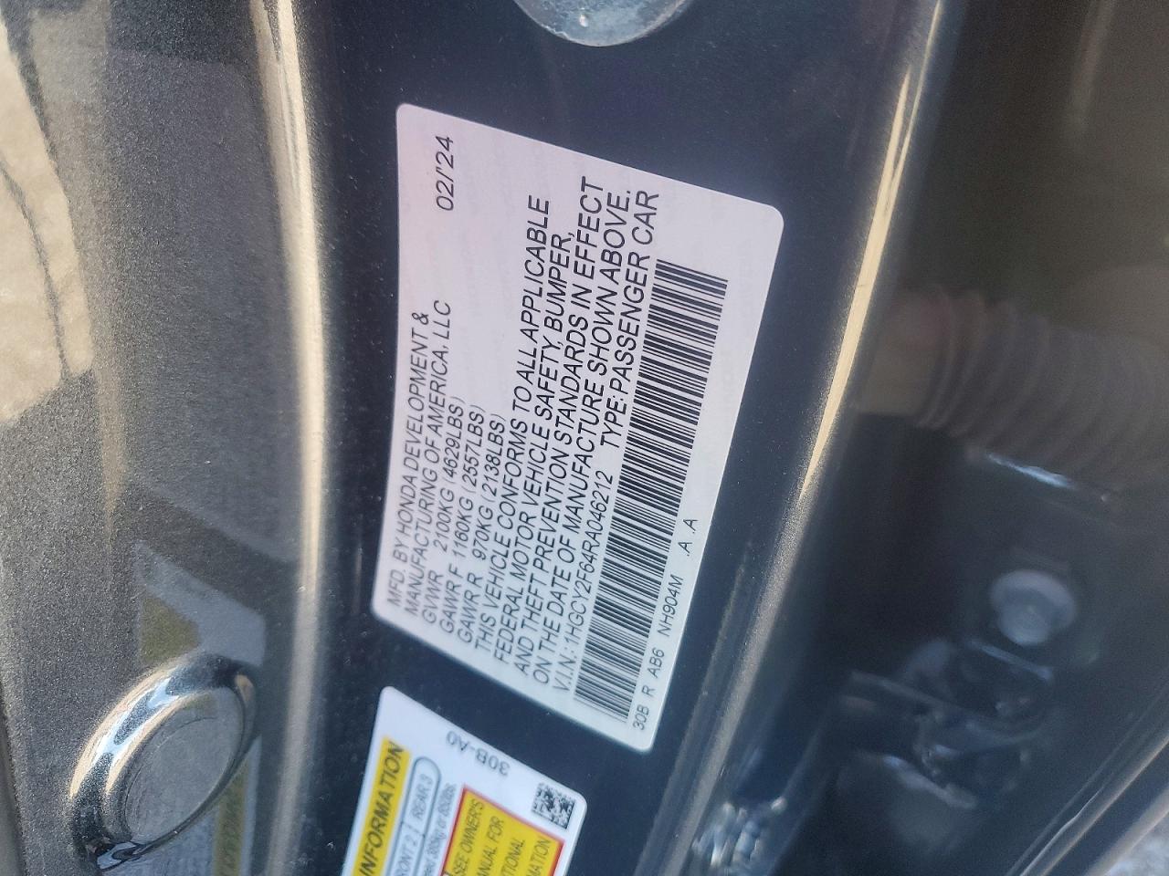 2024 HONDA ACCORD HYBRID EXL photo 23