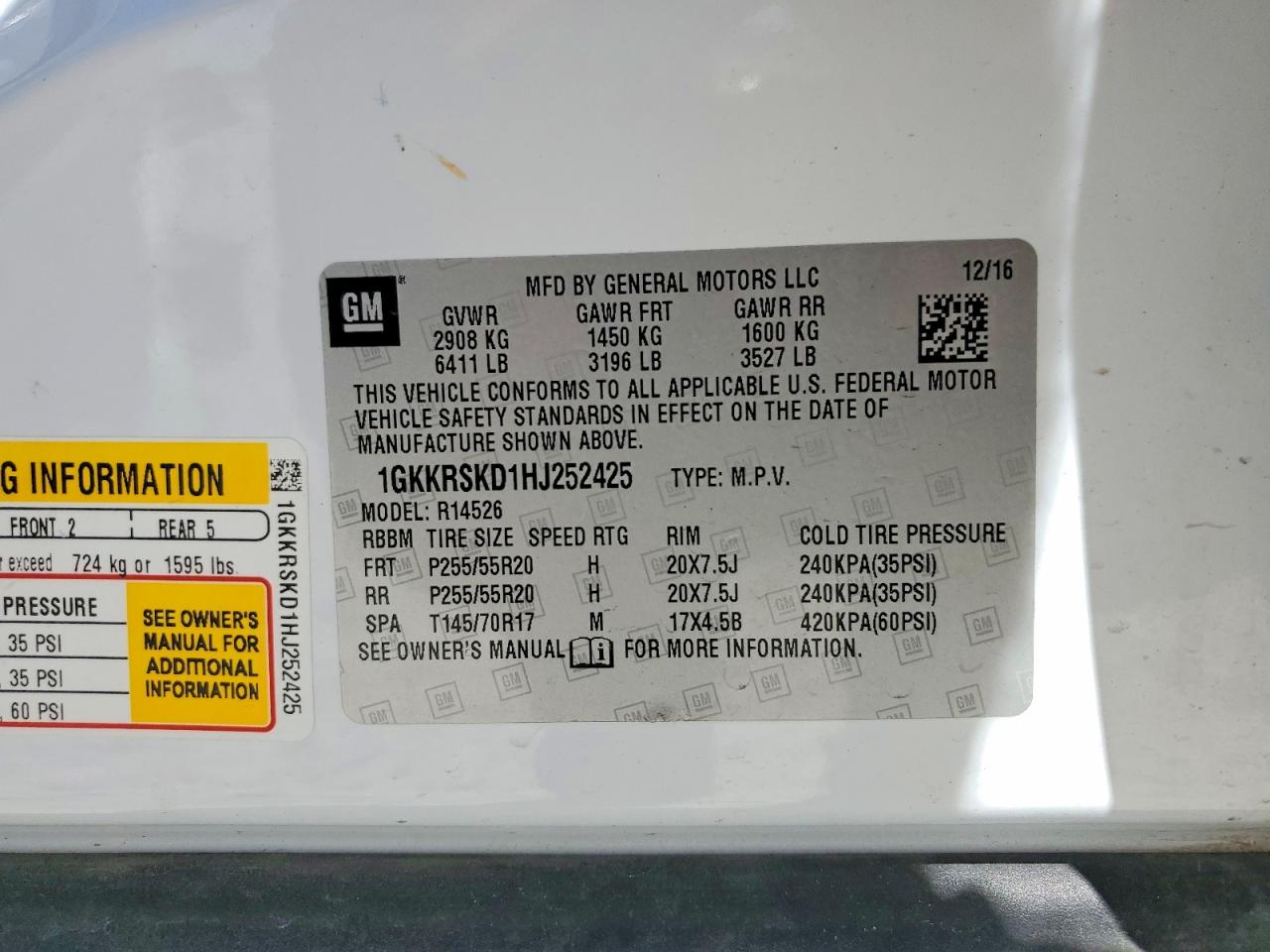 2017 GMC ACADIA LIMITED SLT-2 photo 13