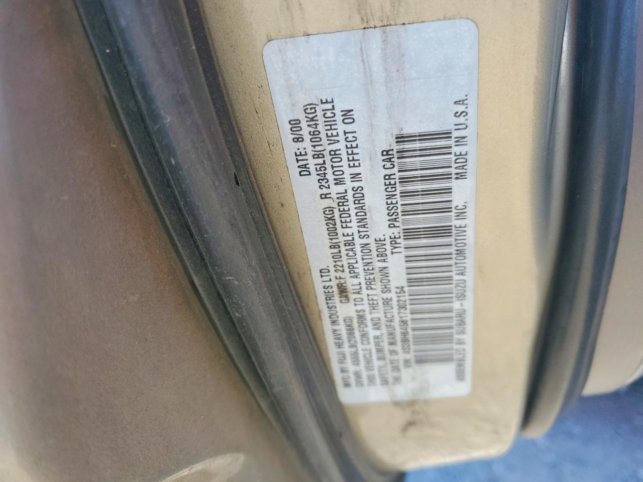 2001 SUBARU LEGACY GT photo 12