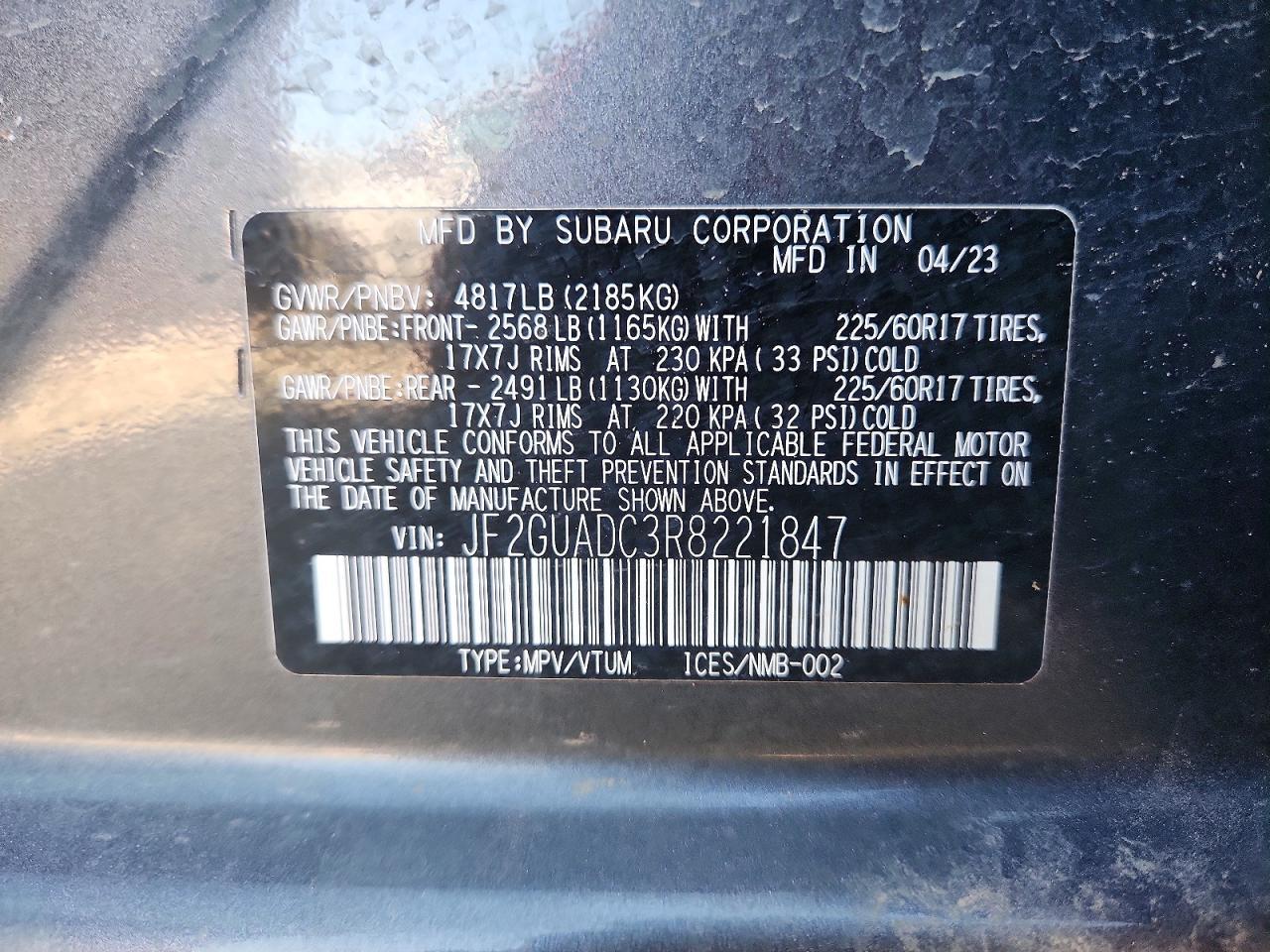 2024 SUBARU CROSSTREK PREMIUM photo 13