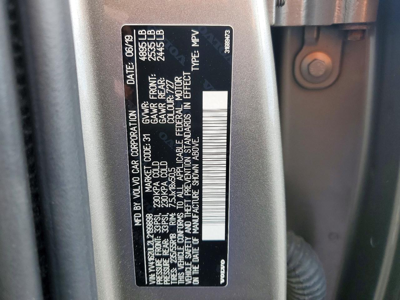 2020 VOLVO XC40 T5 INSCRIPTION photo 13