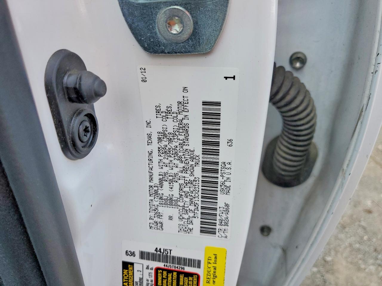2012 TOYOTA TUNDRA GRADE photo 23