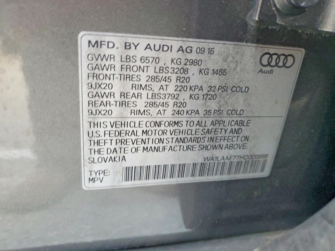 2017 AUDI Q7 PREMIUM PLUS photo 14