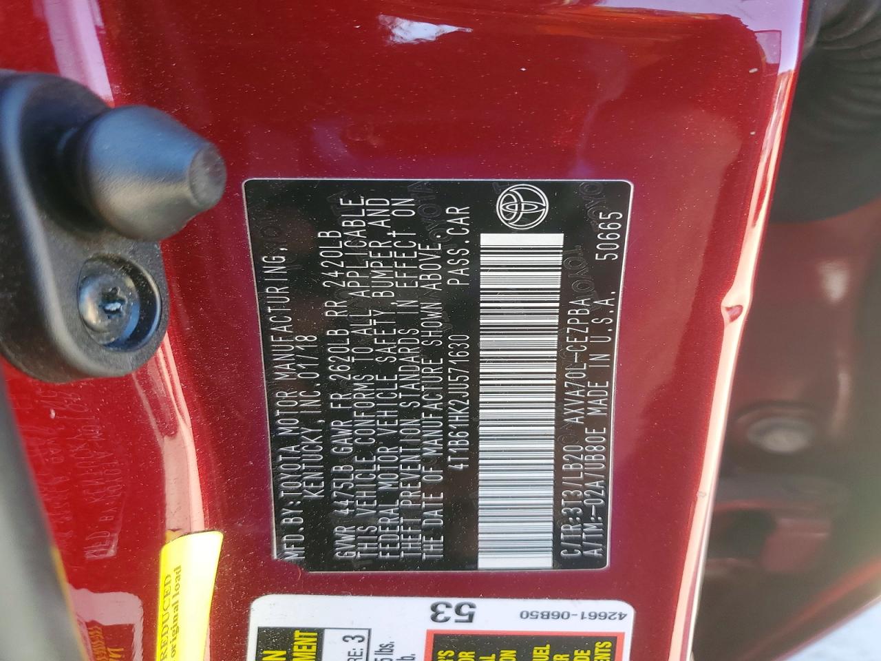 2018 TOYOTA CAMRY XSE photo 12
