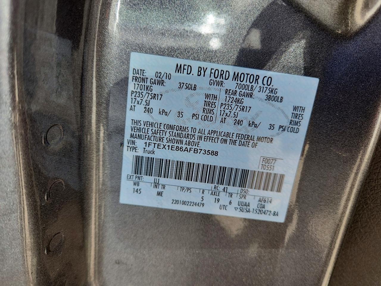 2010 FORD F150 SUPER CAB photo 23