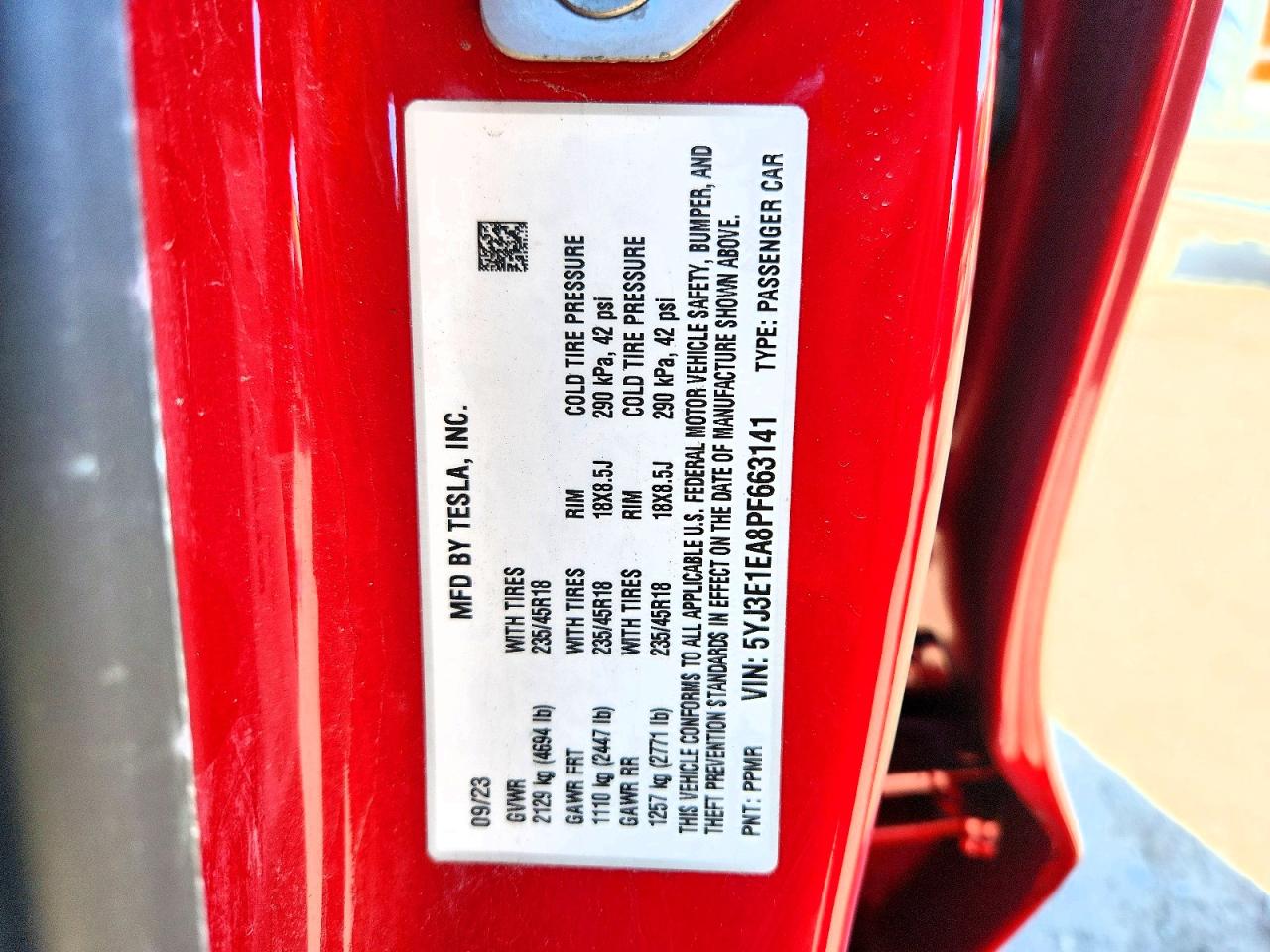 2023 TESLA MODEL 3 photo 23