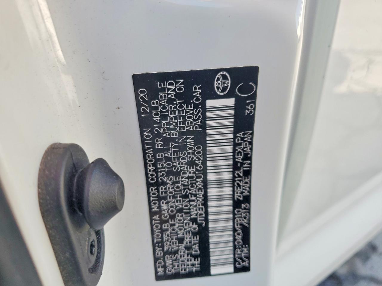 2021 TOYOTA COROLLA LE photo 25