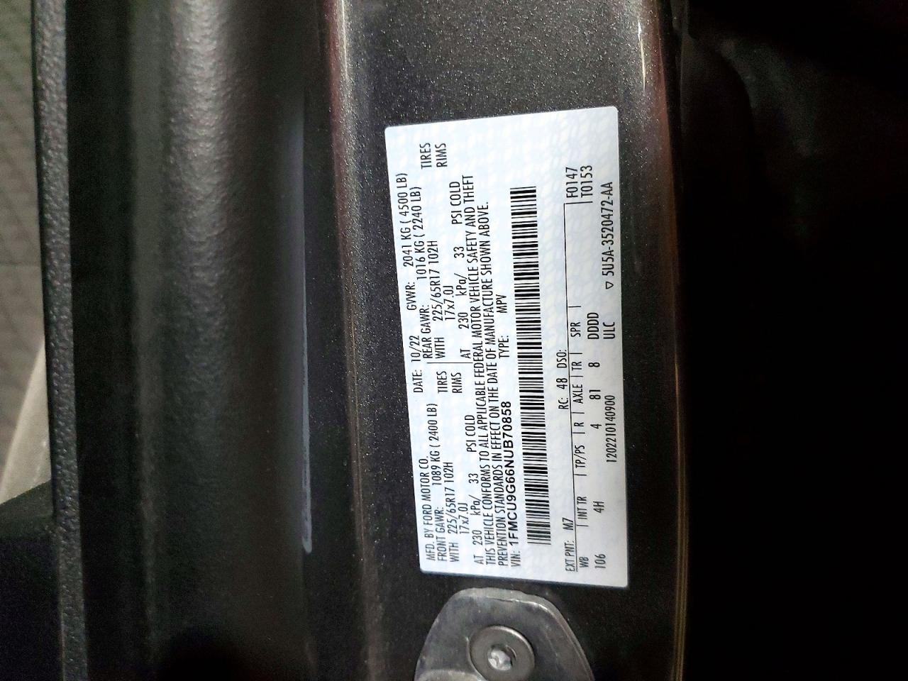 2022 FORD ESCAPE SE photo 25