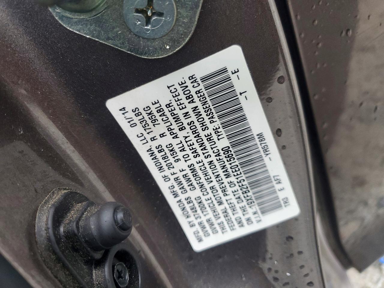 2014 HONDA CIVIC LX photo 13