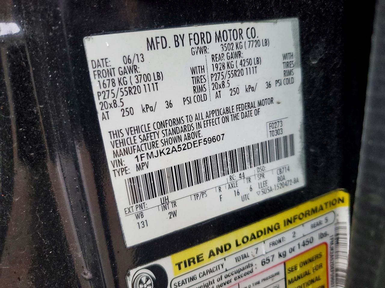 2013 FORD EXPEDITION EL LIMITED photo 13