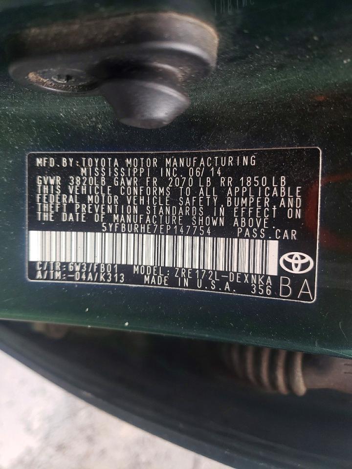 2014 TOYOTA COROLLA LE photo 34