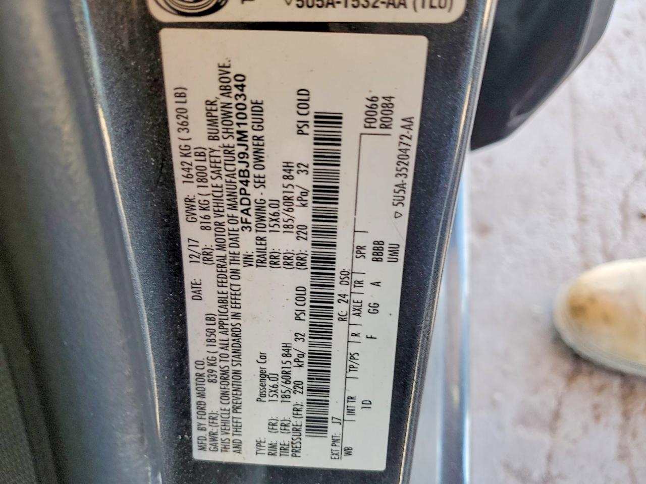 2018 FORD FIESTA SE photo 12