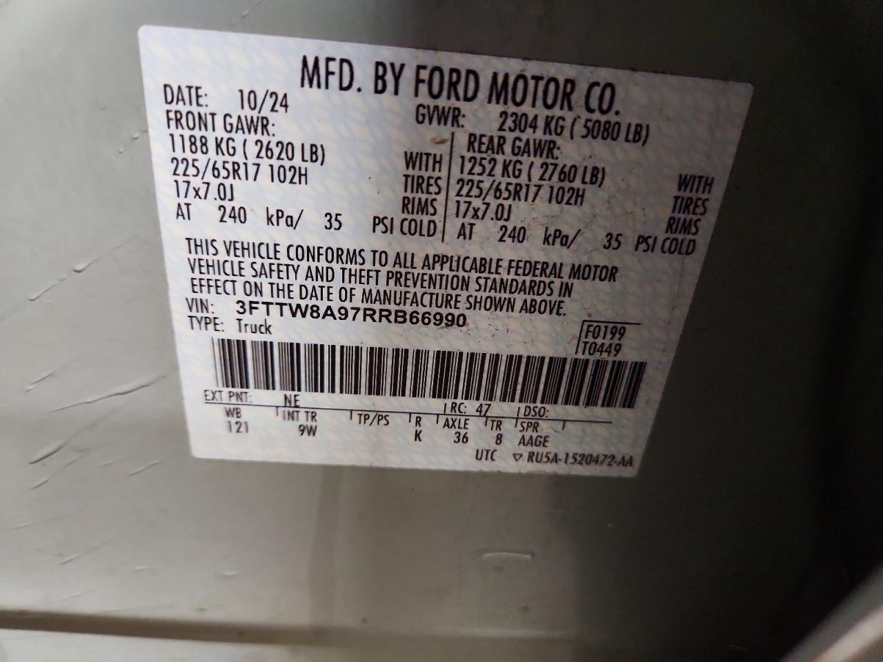 2024 FORD MAVERICK XL photo 23