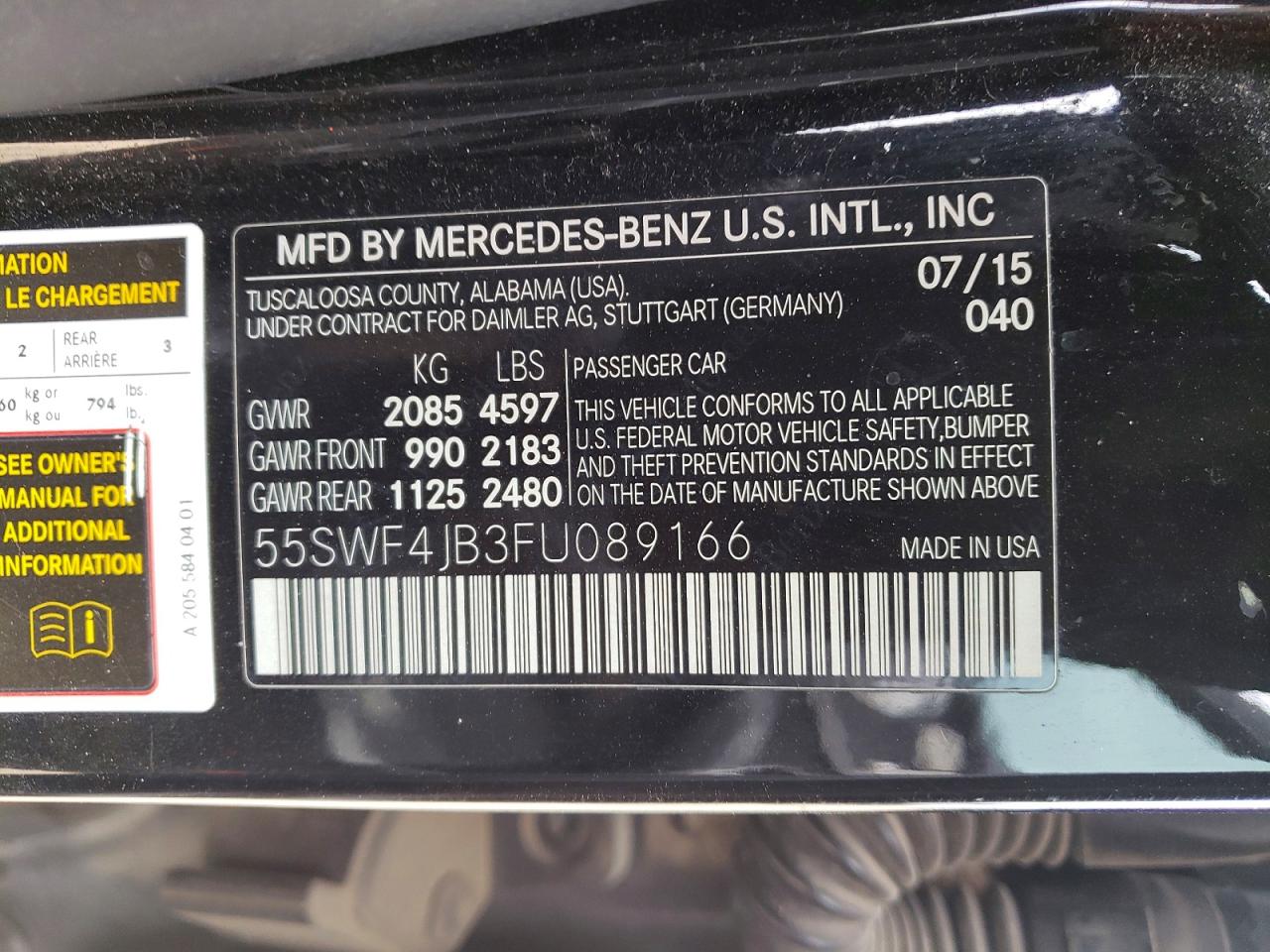 2015 MERCEDES-BENZ C 300 photo 12