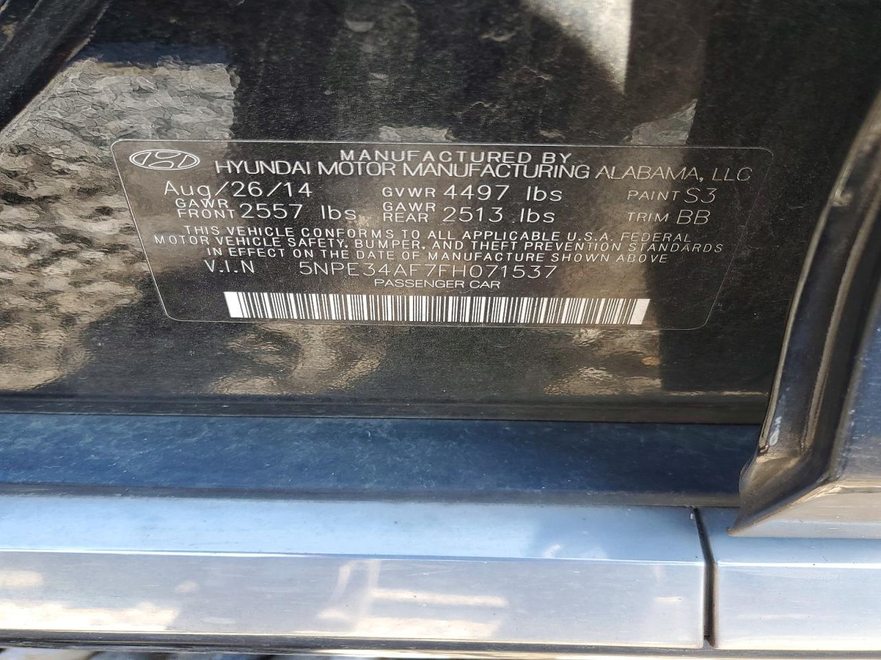 2015 HYUNDAI SONATA LIMITED photo 34