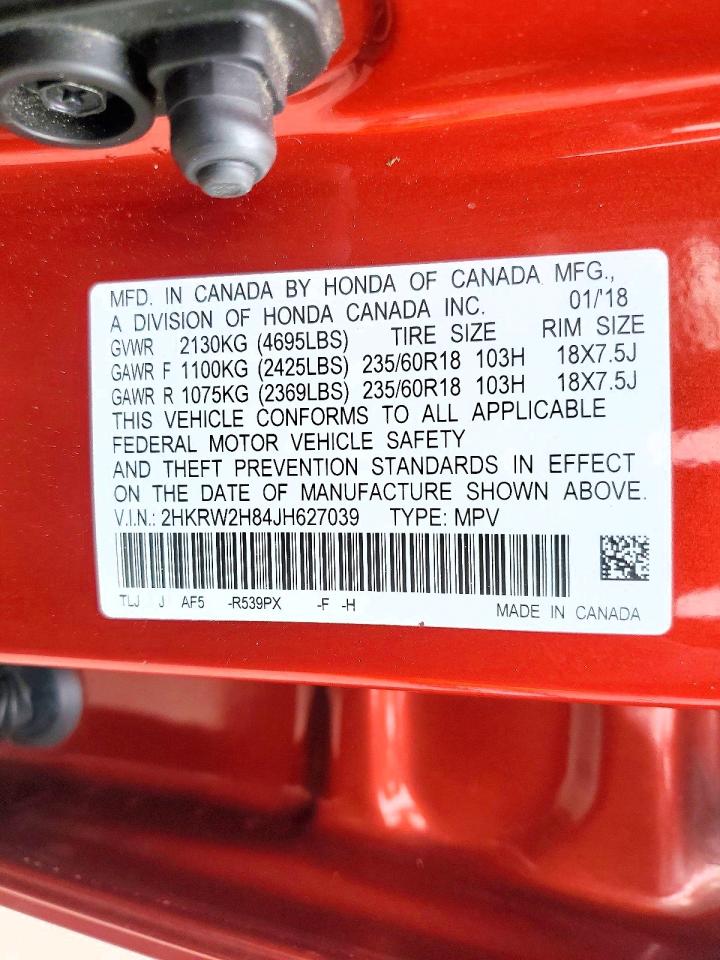 2018 HONDA CR-V EXL photo 27