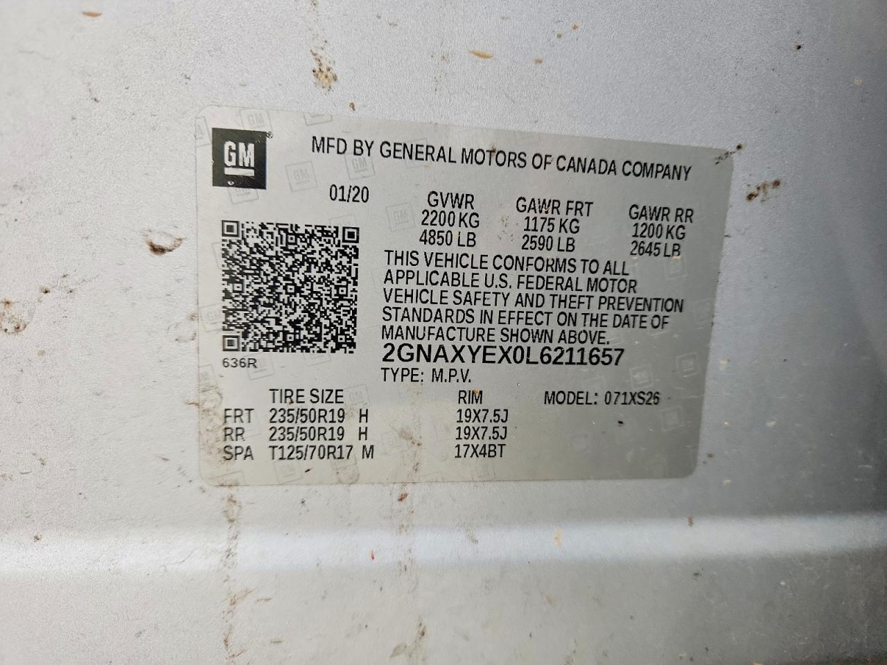 2020 CHEVROLET EQUINOX PREMIER photo 25