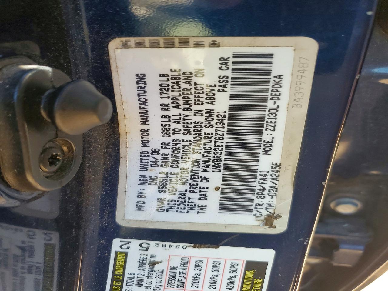 2006 TOYOTA COROLLA CE photo 34