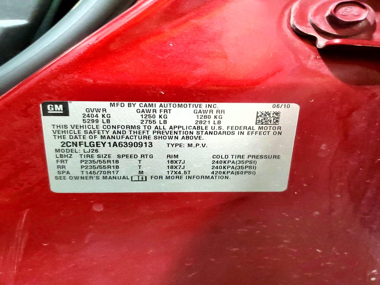 2010 CHEVROLET EQUINOX LTZ photo 49