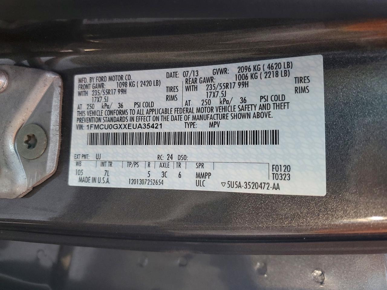 2014 FORD ESCAPE SE photo 13