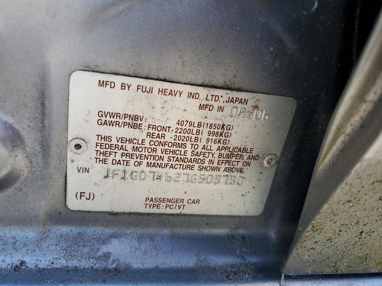 2007 SUBARU IMPREZA WRX photo 37